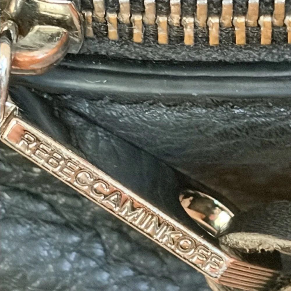 Rebecca Minkoff Julian Black Pebbled Leather Backpack Designer Large Preppy Goth